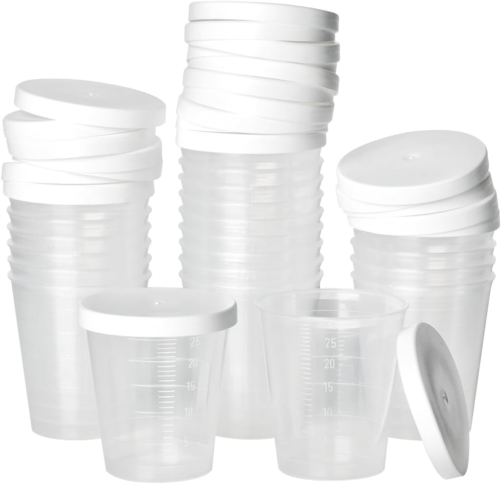 Couvercle gobelet à médicament 30cc blanc