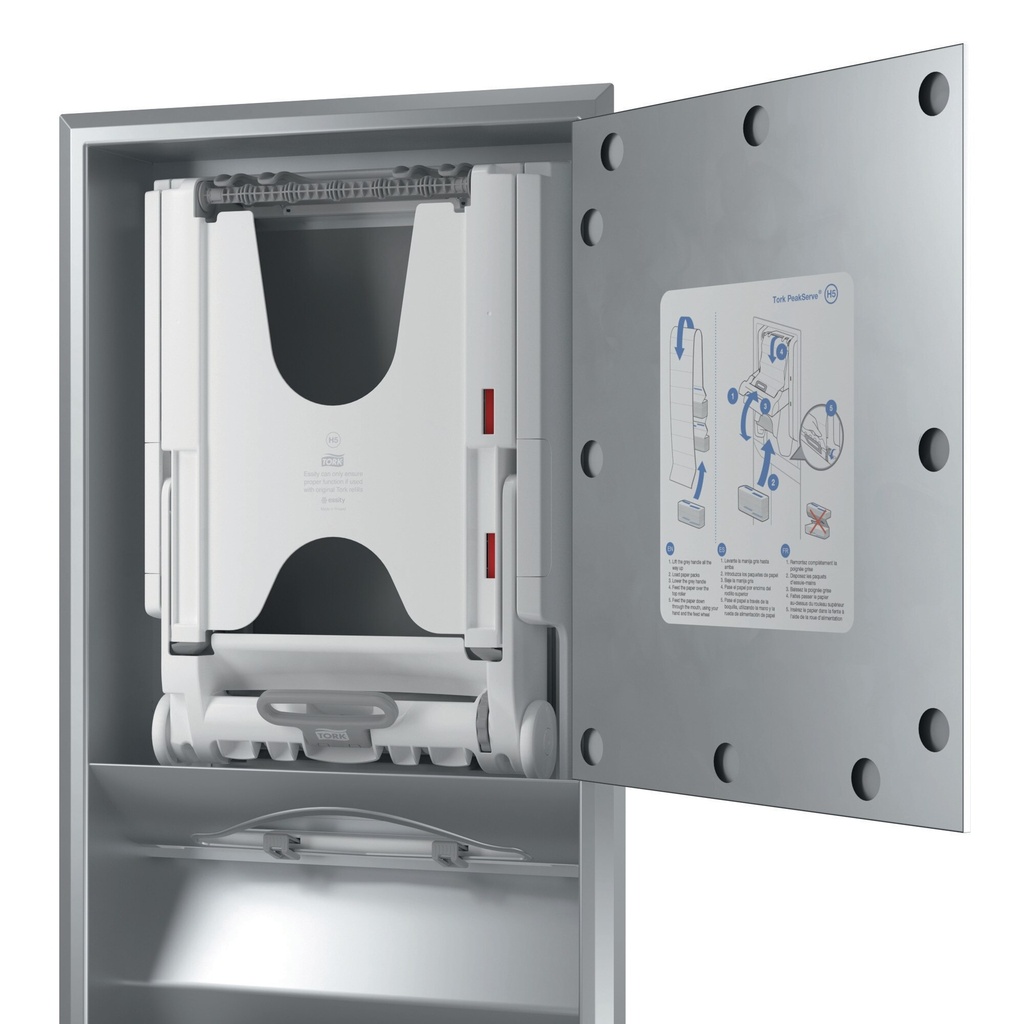 Distributeur Tork PeakServe Adaptateur pour essuie-mains, armoire pour distributeur encastré H5 grand