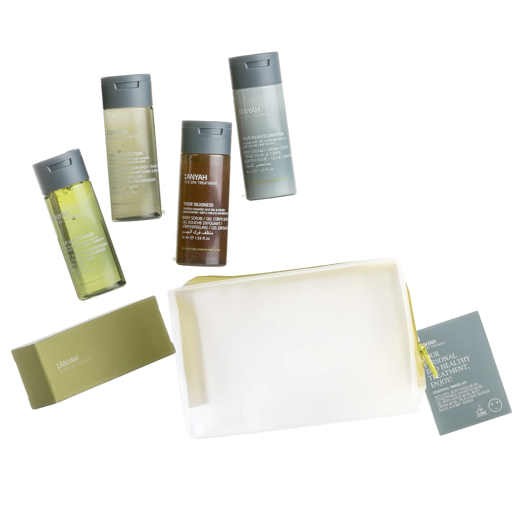 Pochette soin et bain format voyage Anyah