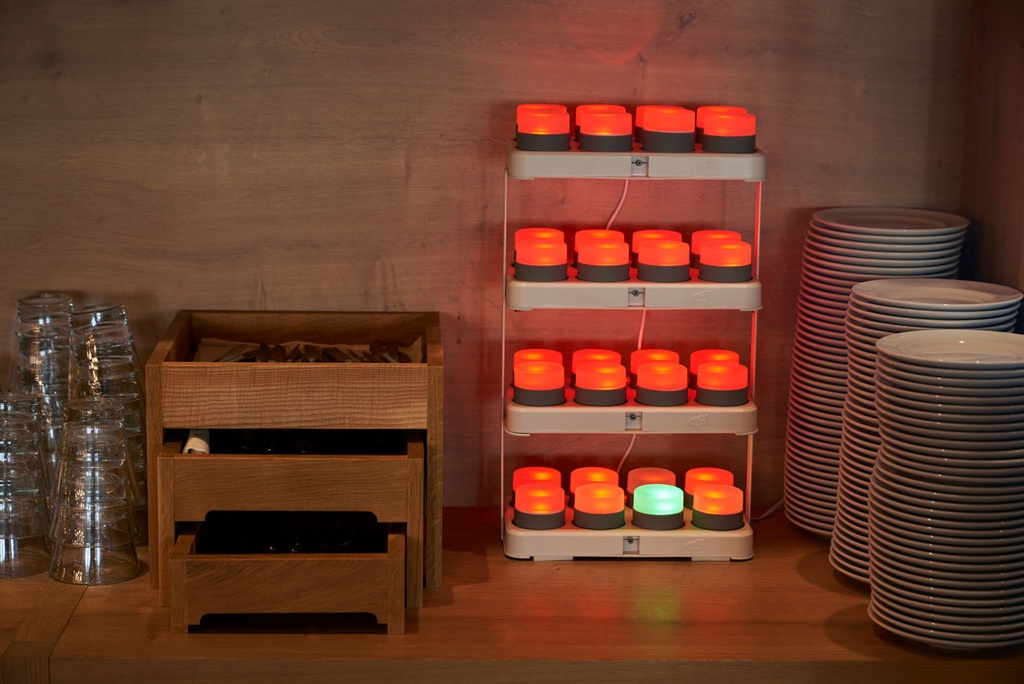 Support pour charger 32 Mini lampes à LED 255 x 140 x 430 mm Blanc