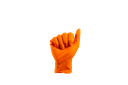 Gants Nitrile non poudré orange grip 8g