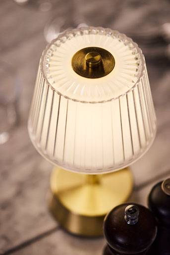 Lampe de table Duni LED Jay Gold 12,2x22cm