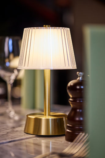 Lampe de table Duni LED Jay Gold 12,2x22cm