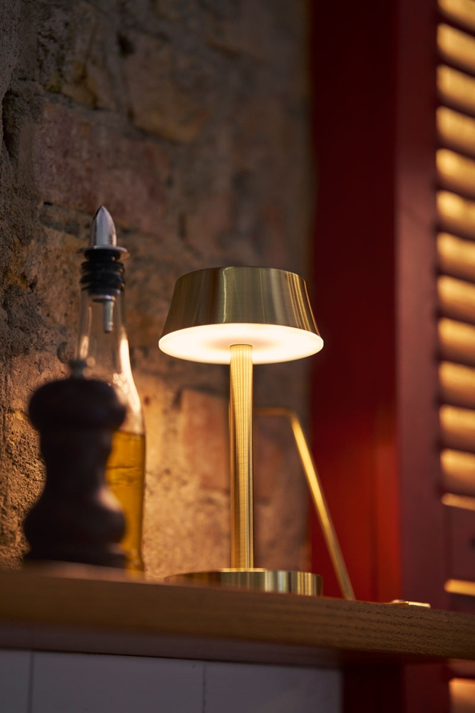 Lampe de table Duni LED Nour Gold 10x20cm