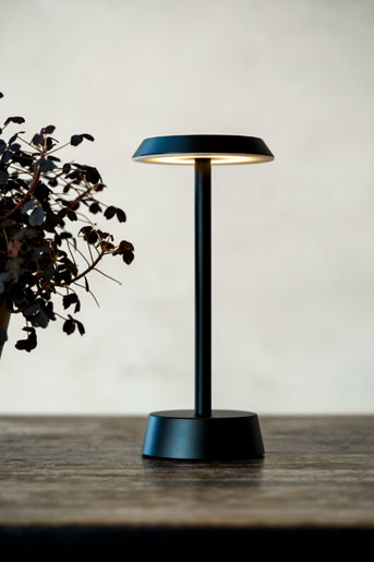 Lampe de table Duni LED Nour Graphite 10,9x33cm