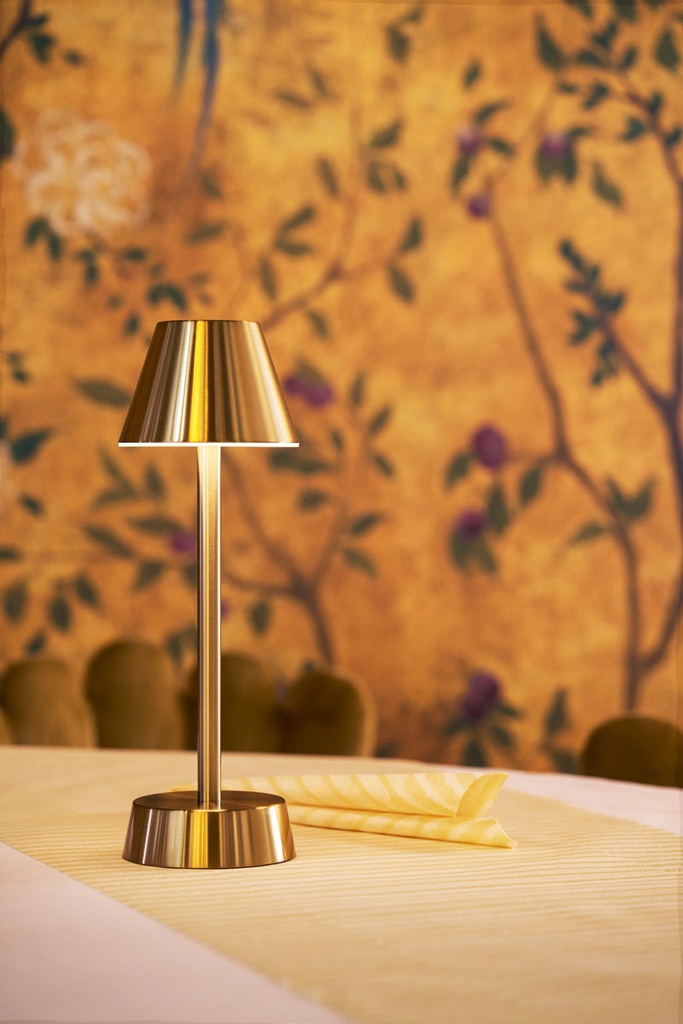 Lampe de table Duni LED Zelda Laiton 10,9x33cm