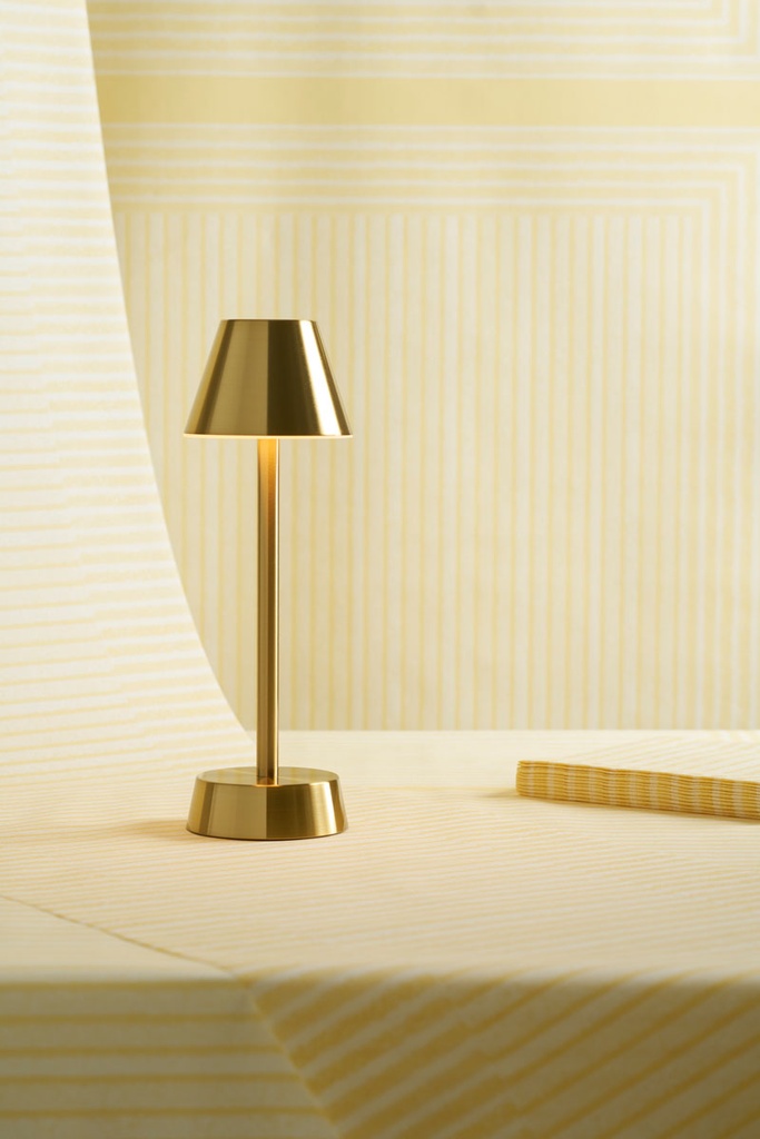 Lampe de table Duni LED Zelda Laiton 10,9x33cm