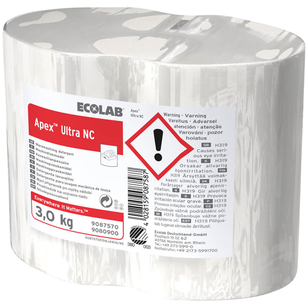 Ecolab Apex Ultra – Hochkonzentriertes Spülmaschinenmittel 4x3,1kg