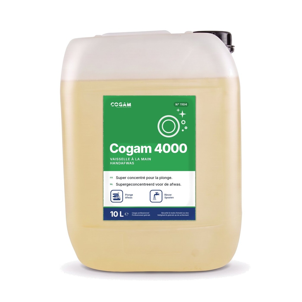 Cogam 4000 detergent liquide vaisselle plonge super concentre 10L