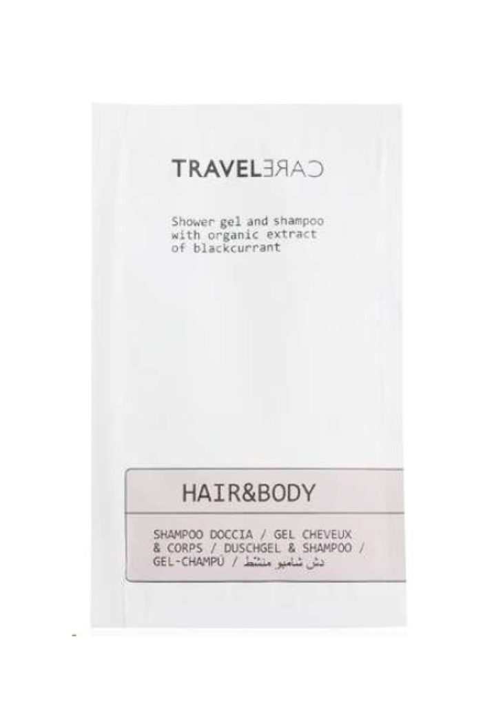 Gel cheveux et corps Travelcare 10ml