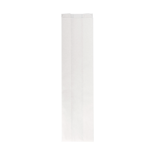Wit broodzakje 12x7x43cm