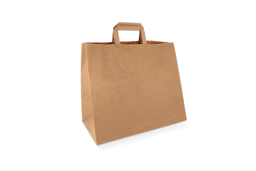 Sacs Kraft Brun 32x21x33cm + Poignees