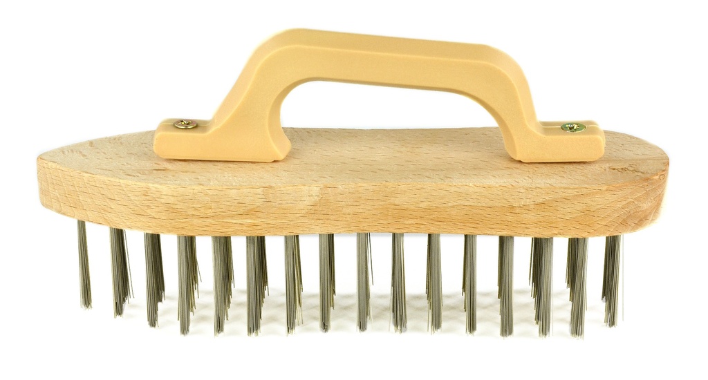 Metal brush with handle