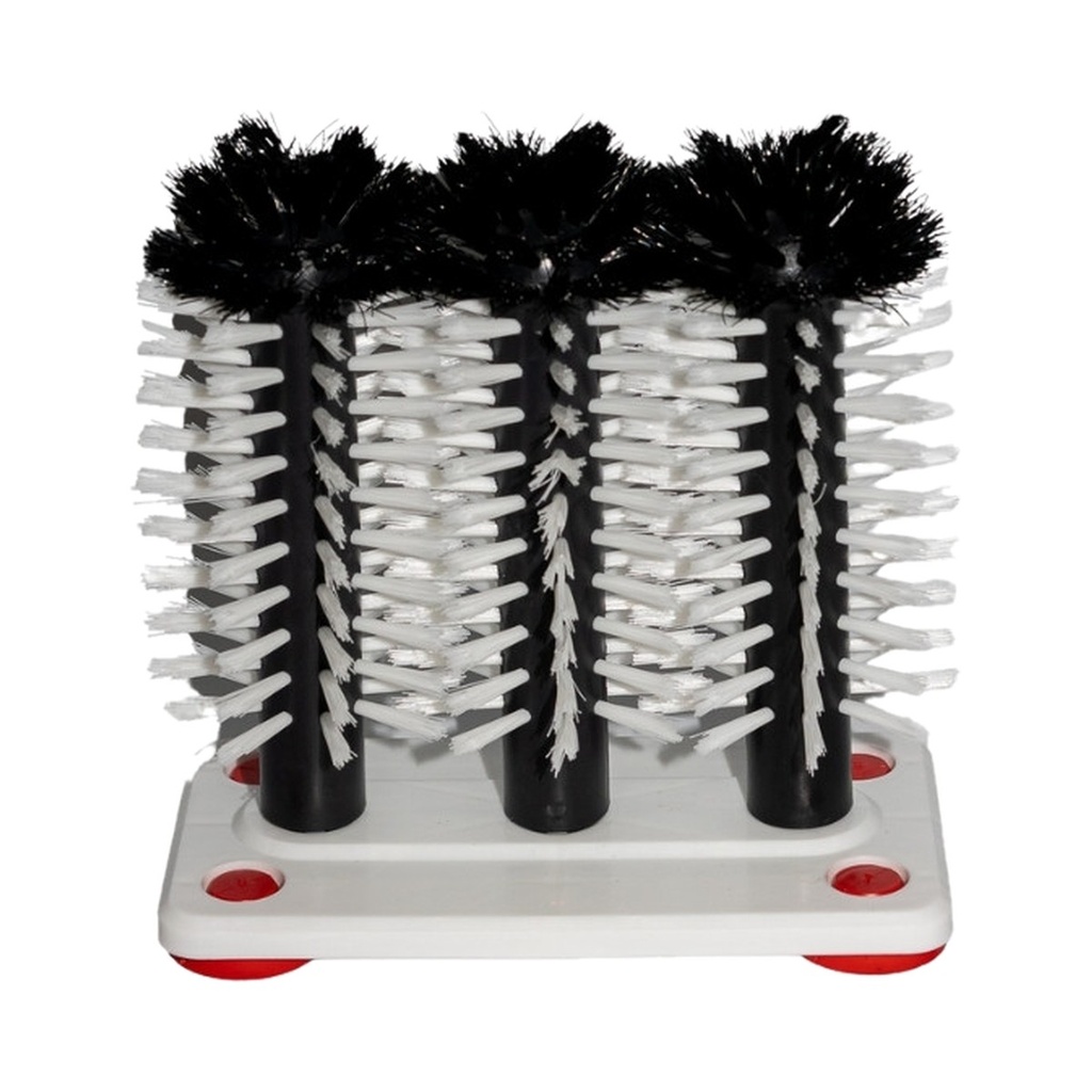 Rince-verre plastique 3 brosses