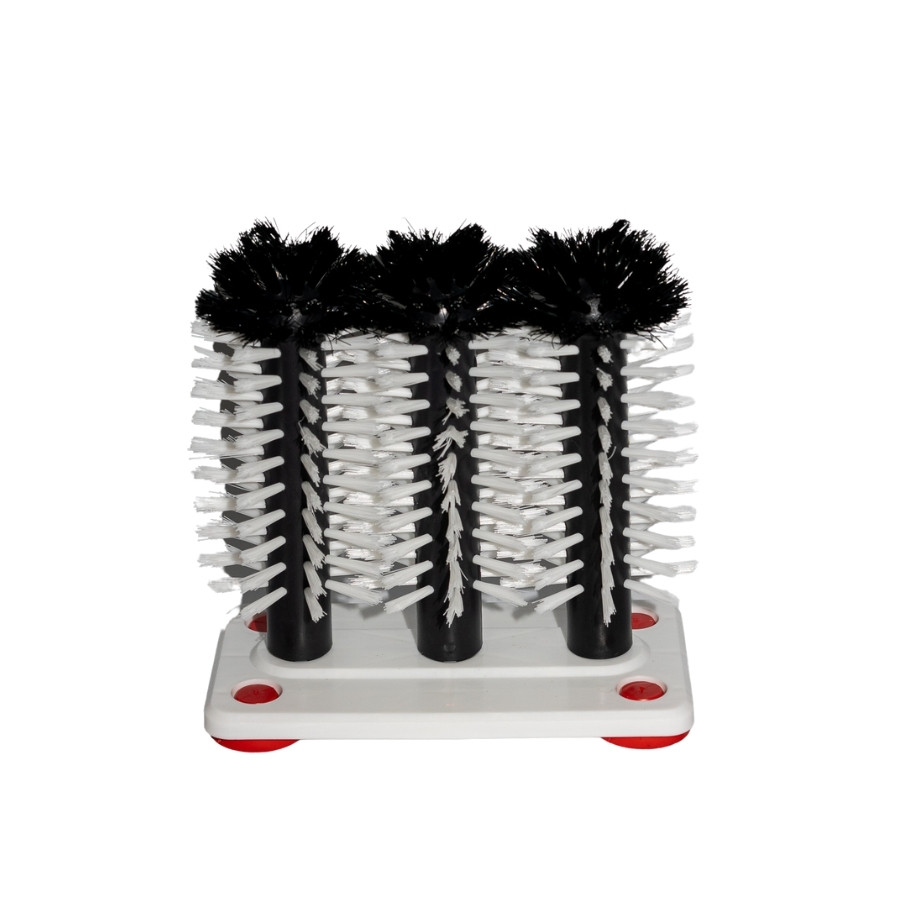 Rince-verre plastique 3 brosses