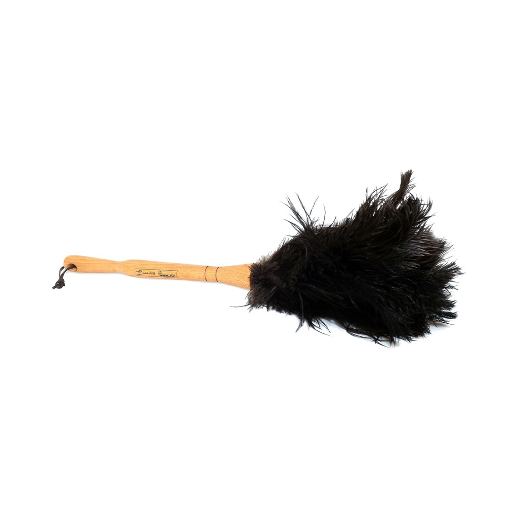 Plumeau autruche manche en bois 28cm