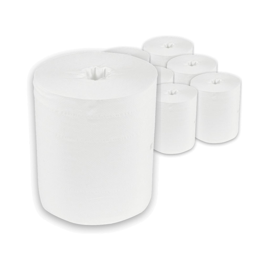 [4322] MIDI coreless wiping paper roll recycled 2-ply 22cm 6x164m