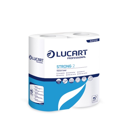 Rouleau essuie-tout Lucart cellulose 2 plis 23cm 24x11,7m