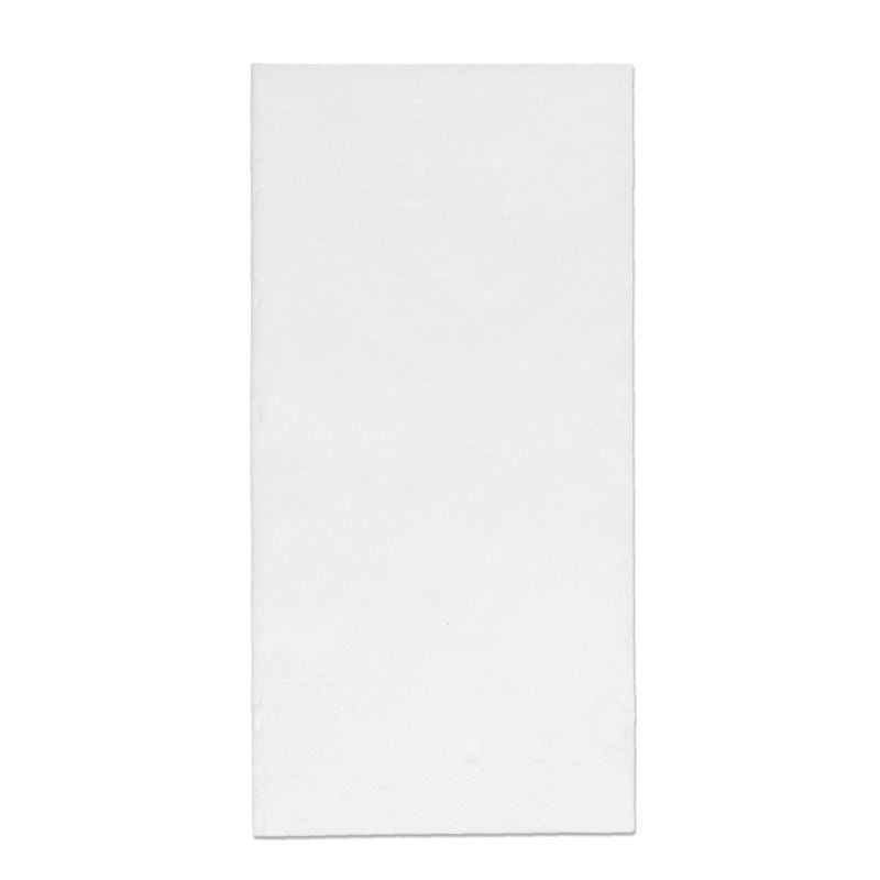 Serviette 2 plis 1/8 pli 40x40cm papier blanc
