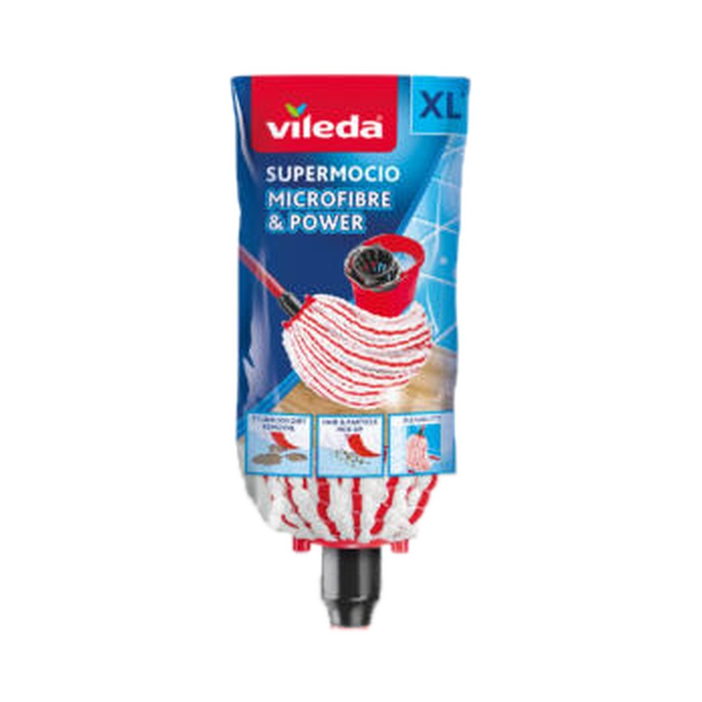 [6010] Vileda Supermocio Microfibre & Power mop system with handle