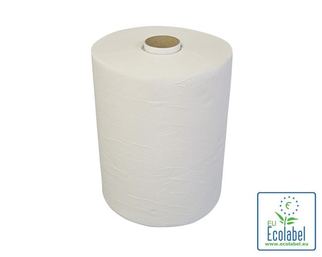 Rouleau essuie-mains cellulose 2 plis 23,8cm x 135m