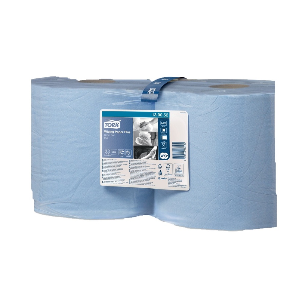[10136] Industrial roll MAXI blue 2-ply 23,5cm 2x255m T130052 W1W2