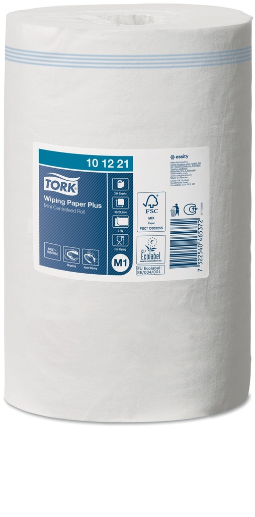 MINI coreless wiping paper roll 2-ply 21,5cm 11x75m T101221 M1