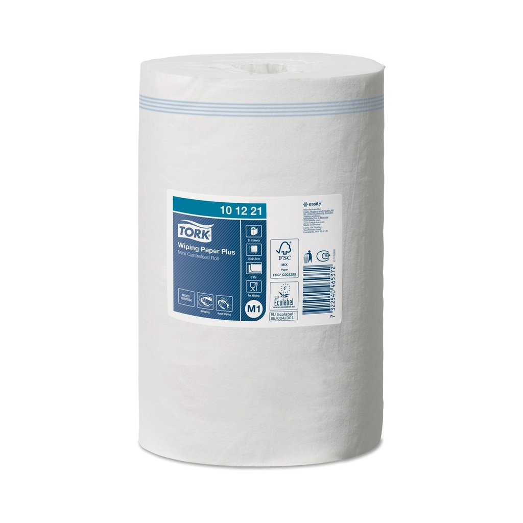 [10148] MINI coreless wiping paper roll 2-ply 21,5cm 11x75m T101221 M1