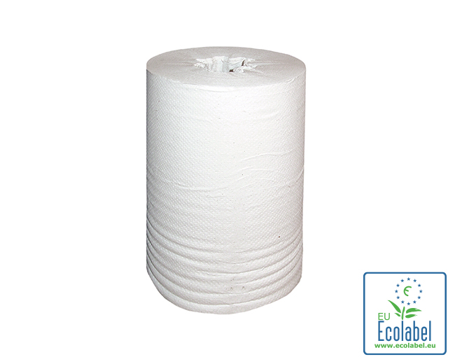 Rouleau essuie-tout MINI sans mandrin recyclé 1 plis 22cm 6x120m