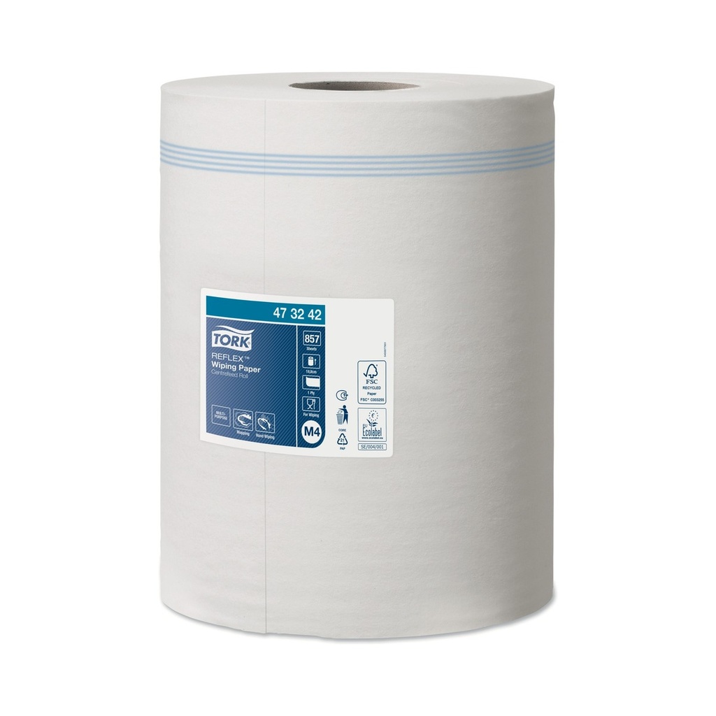 [10564] MIDI coreless wiping paper roll recycled 1-ply 19,8cm 6x300m T473242 M4