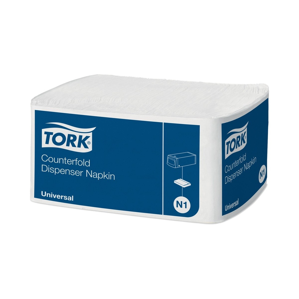 [11605] Servet 1-laags counterfold 33x30cm Tork N1 10935 papier wit