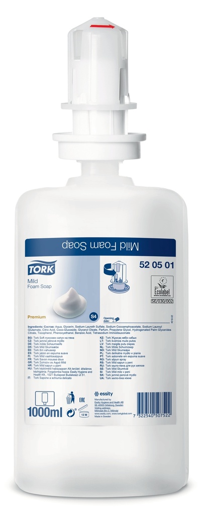 Seife Mousse Tork Mild (T 520501) S4 1L