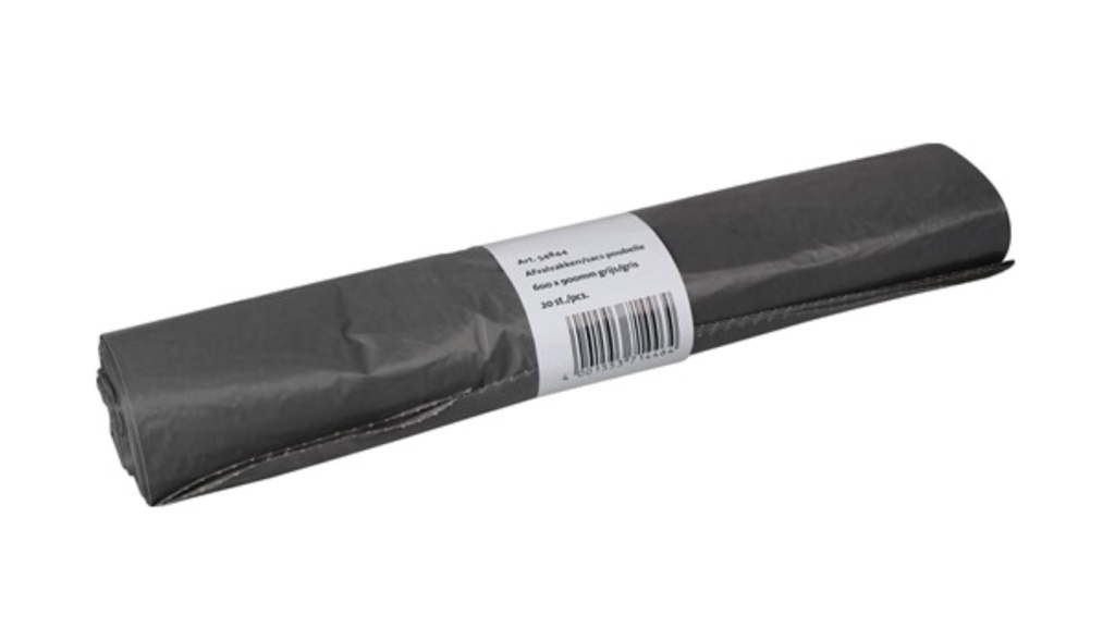 Vuilniszak HD 60x90cm 23mic grijs 54844 60L 