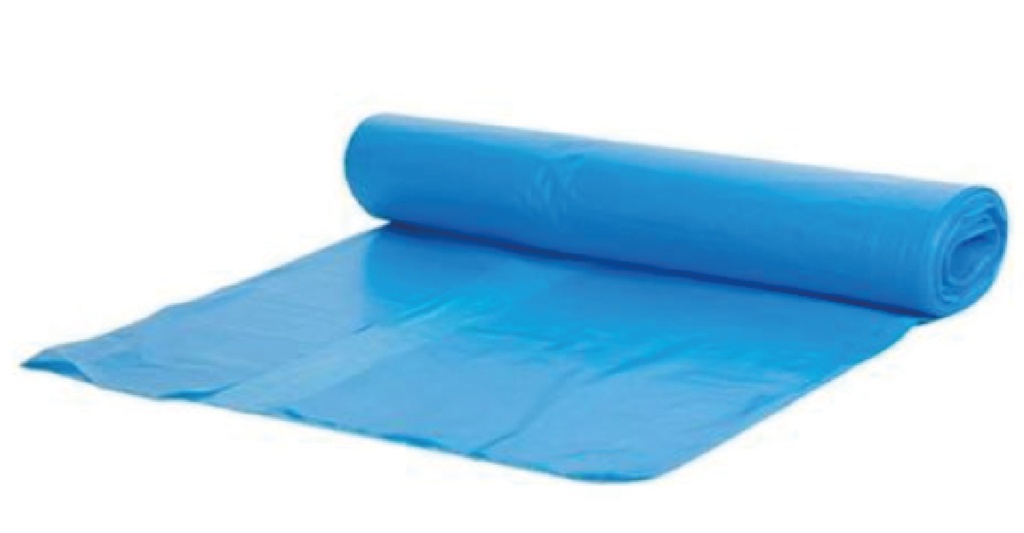 Sac poubelle HD 70x100cm 25mic bleu 100L