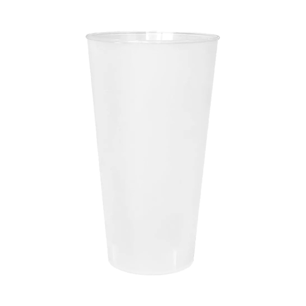[65513] Frosted cup 470cc reusable PP 8x25