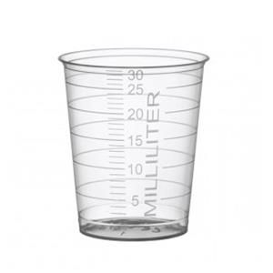 Gobelet à médicament 30cc transparent 60x80
