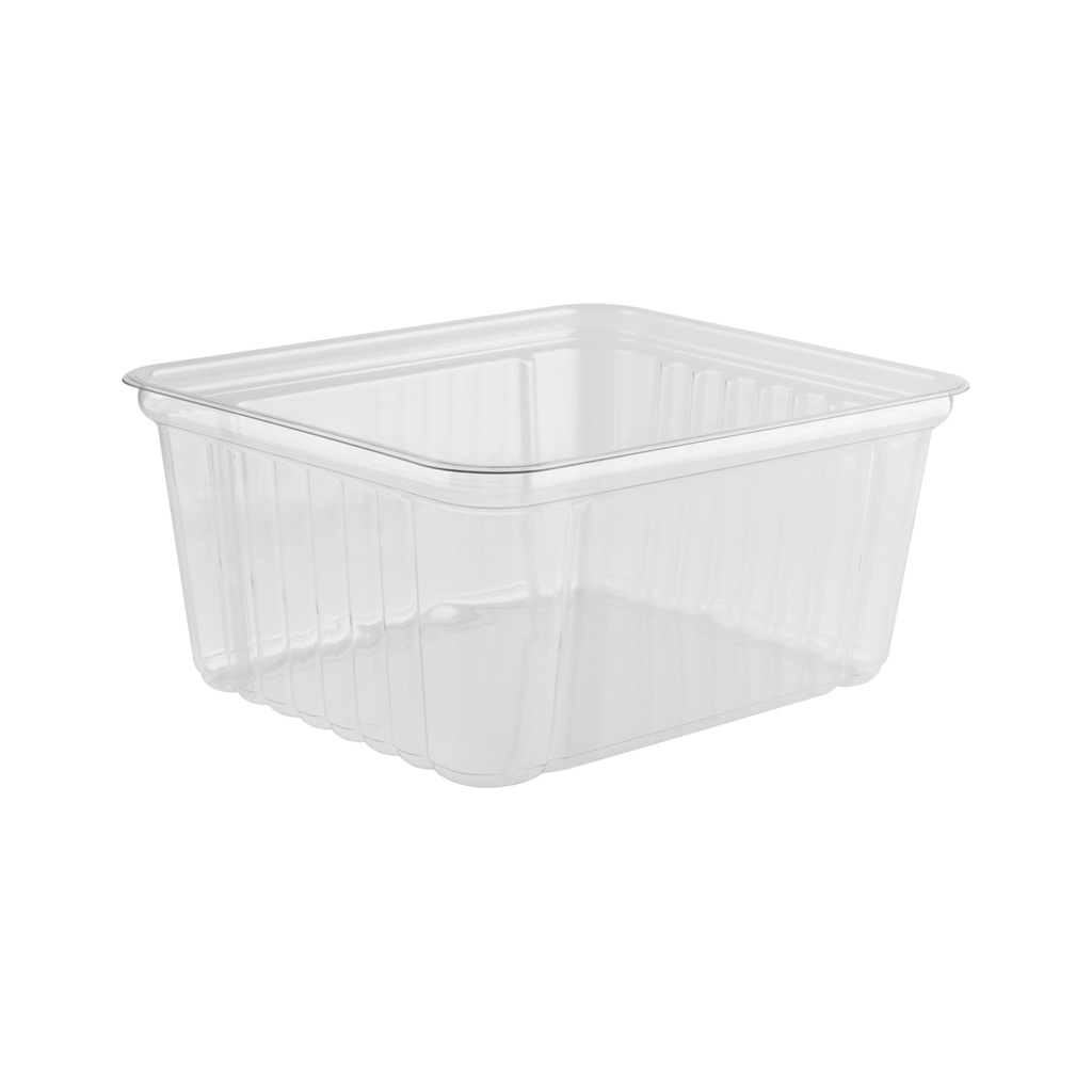 Ravier carré PS transparent 500cc 115x115x63mm