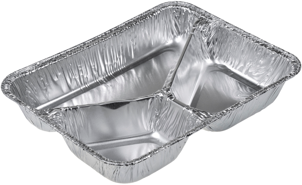 Schale 3 Fächer Aluminium 960cc R819 227x177x37mm 