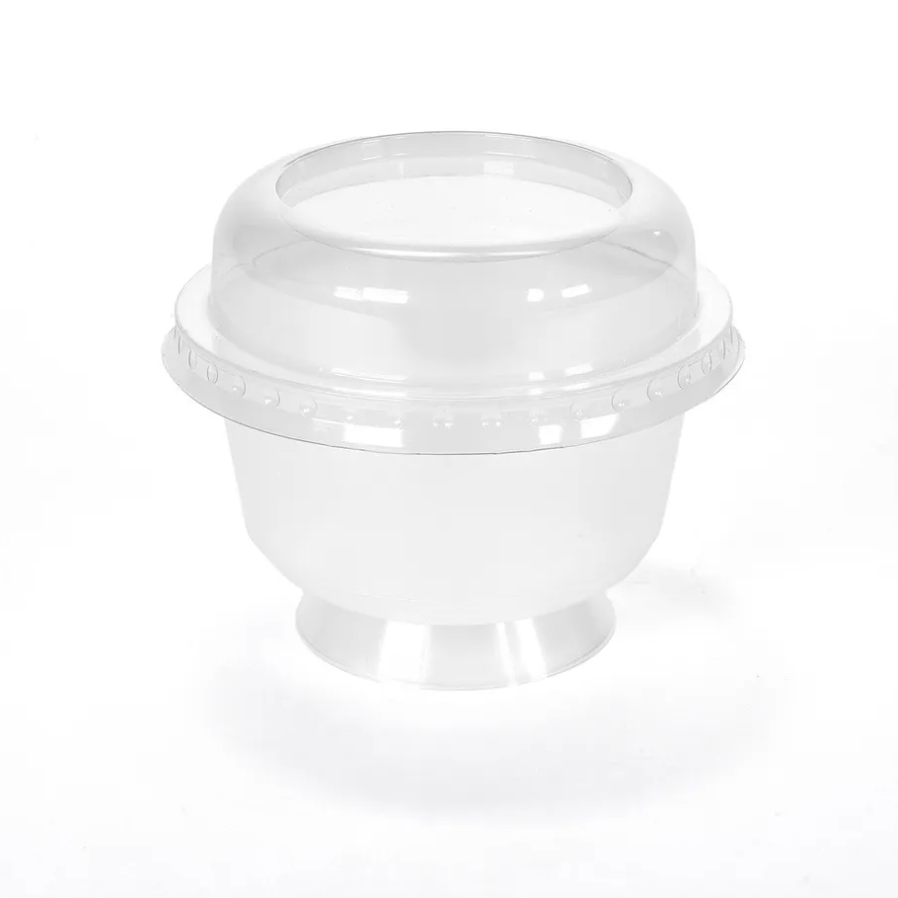 Footed dessert cups PP 150ml Ø95mm transparent