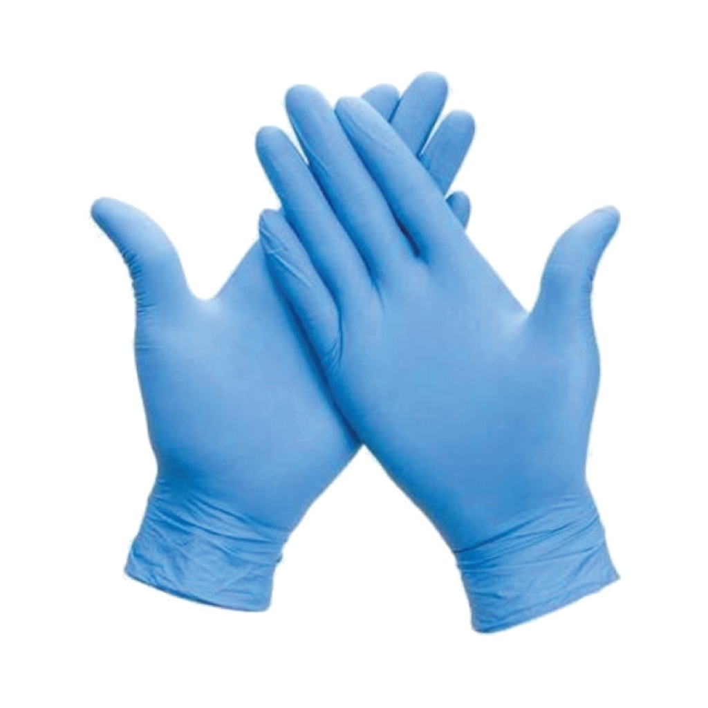 [3163S] Disposable powder-free nitrile gloves blue 3,5g (S)