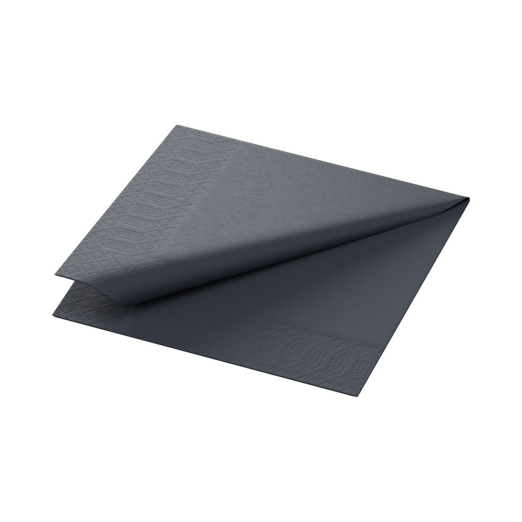 [5310NOIR] Servet 3-laags 1/4-vouw 24x24cm papier gekleurd (Zwart)
