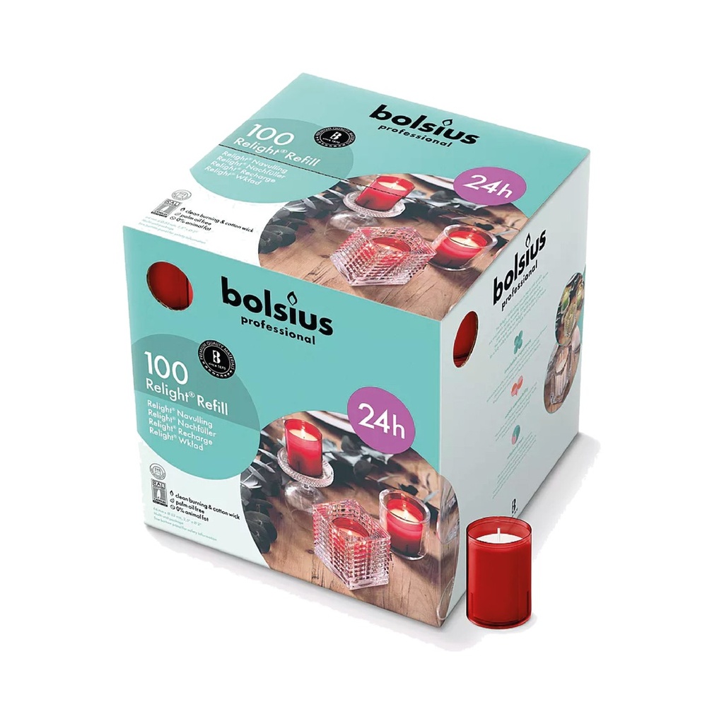 [6049ROUGE] Relight Teelichter - Schachtel mit 100 (Rouge)