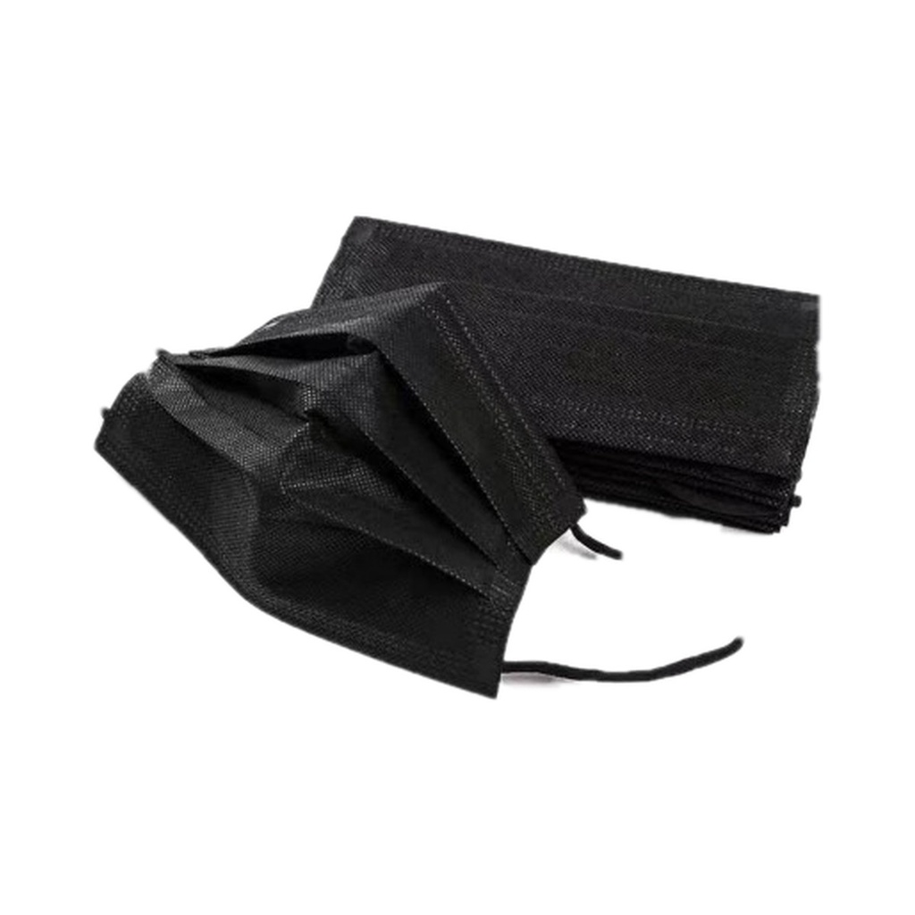 [44201BLACK] 3-ply protective mask (Noir)