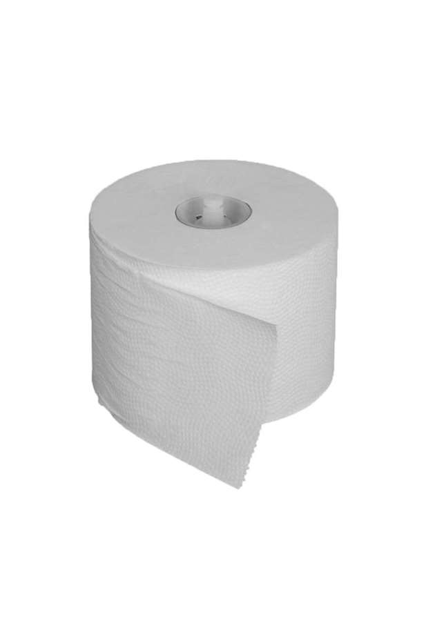 Papier toilette avec bouchon cellulose 2 plis 869 coupons 100m T100