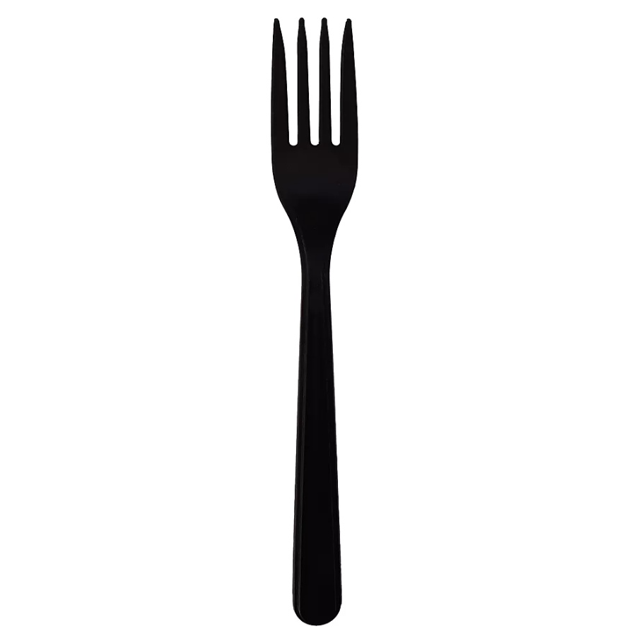 Vorken zwart herbruikbaar PP 18cm 20x50P