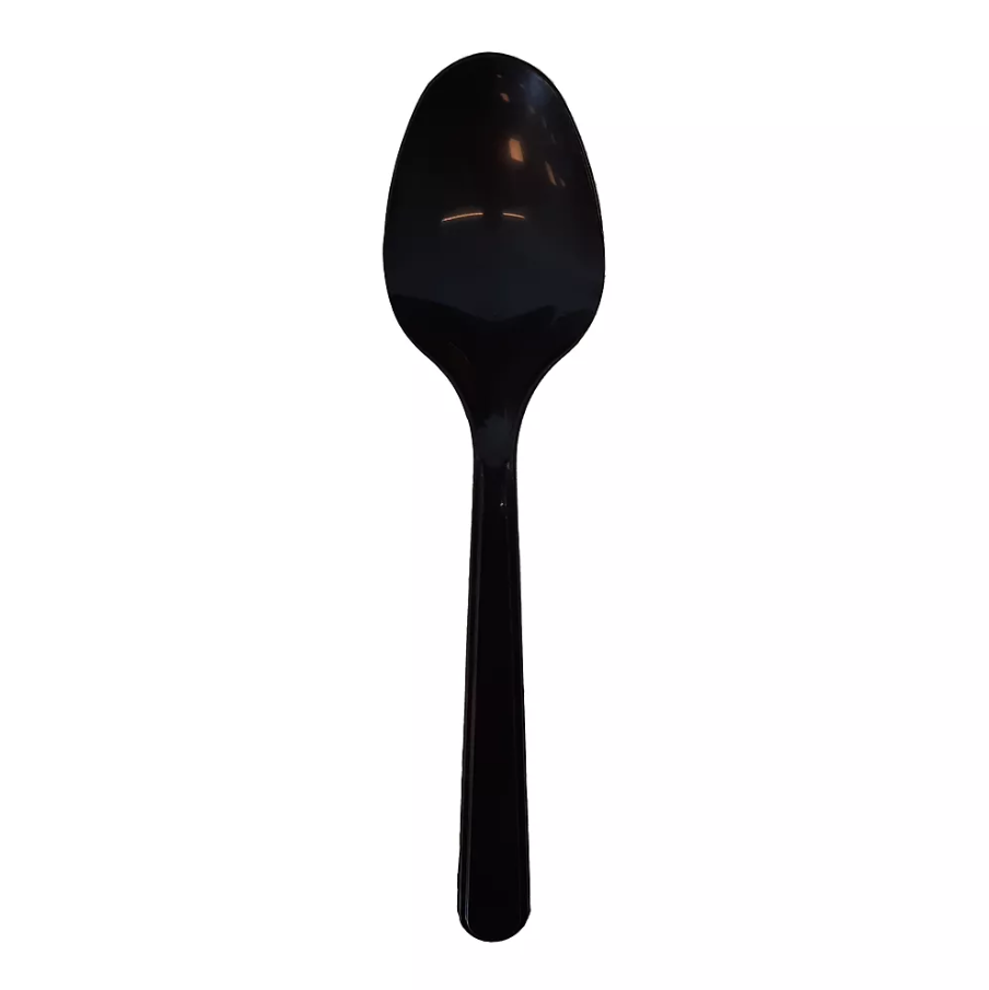 Löffel schwarz wiederverwendbar PP 18cm 20x50P