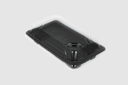 Black Sushi Tray + Transparent Lid 160x92x23mm Combined Box S Black 