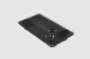 Black Sushi Tray + Transparent Lid 218x92x23mm Long Black Combined Box