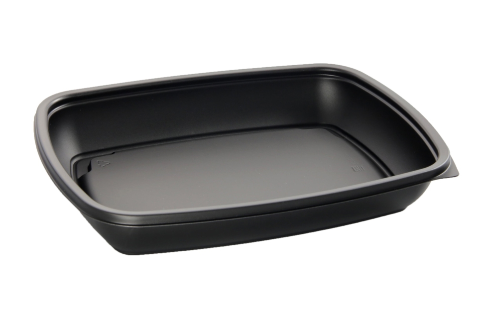 Ravier rectangle noir Sabert Hotpack HOT78120 23X13X4cm 600ML