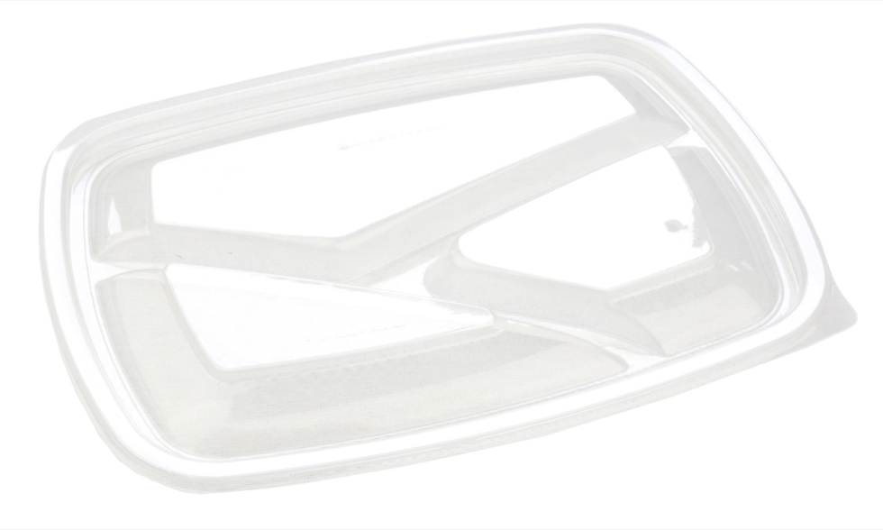 3-compartment lid Sabert Hotpack HOT52873 23x17x2cm